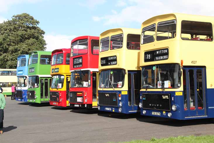 Maidstone & District Volvo Ailsa 5385 & Ailsa line up at SHOWBUS 2016